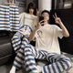 Catman (Miiow) Drei-teiliges Paar Pyjamas für Frauen im Sommer Pure Cotton Cette Short Sleeve Thin Cartoon Herren Shorts Korean Style Home Clothing T-A5012 Ehepaar [Drei-teilige Set] M Frauen (Empfohlen 80-100 Jin [Jin Equals EqualS Gym]))