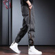 Cotton casual pants for men in spring and autumn men's loose sports pants harem pants work pants versatile tying pants men khaki L size (115Jin[Jin equals 0.5 kg]-130Jin[Jin equals 0.5 kg])