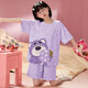 Mannido 2025 Летняя детская пижама Pure Cotton Thin Girl Chort-Reded Cartoond Cartoon Medium Girl Child Girl Princess Home Одежда B4877 Green [Double Short] 150 S Код рекомендуется 145-155 см.