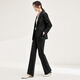 Shandubila Professional Commuting Suit Suit Women's Spring and Autumn Formal Suit Jacket Pants Interview Two-piece Set Black L