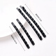 Zhuo Keke black diamond one-word hair clip Korean hair clip jewelry side clip bangs small clip black diamond headband hair clip short oval diamond 10 pcs box