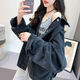 静洛雅牛仔外套女bf风休闲胖妹妹短款外套2025新款潮2025年牛仔衣服 9926#图片款蓝色 S 码建议80--100斤