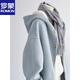 Romont large size 300Jin Jin is equal to 0.5kg Hepburn style woolen coat for men and women winter high-end foreign style mid-length hooded woolen coat 2 picture color XL