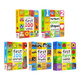 First 100 小开本12345册 Words单词·Animals动物·Trucks车辆·Numbers数字·Farm农场 趣味纸板翻翻书 英文原版 纸板书 1-5岁 First 100 小开本 