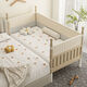 
Jierun Zhigao solid wood children's splicing bed widened bed bedroom splicing large bed with guardrail newborn small bed crib customized style B three-sided high guardrail + bed circumference + 3CM coconut brown mattress lift 60 guardrail 200*80cm (adjustable)