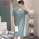 Langsha (Langsha) High-End-Männer-Einteilungs-Pyjama-Eisseice-Nighthemd-Modal Yukata Long Nighthemd Erwachsener Bademantel sexy 844 Black L [Empfohlen 100-140jin [Jin gleich 0,5 kg]]]
