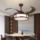 Qianzhang Lamp New Chinese style solid wood ceiling lamp walnut high-end sense home atmospheric mahogany color living room bedroom lamp Guangdong Zhongshan square 120*80CM new Chinese style 240W energy-saving LED white light