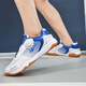 
Double Star Batty Table Tennis Shoes Men and Women Adult Children's Mesh Breathable Badminton Sports Shoes Lightweight Shoes Shoes Training Tennis Shoes White and Blue (Table and Badminton Dual Use) 37