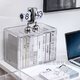 Huixiang book box desktop book box foldable book storage box transparent exquisite storage student book storage box transparent