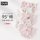 Pitt children's underwear baby girl pure cotton briefs for girls flat corner boxers medium large children's shorts 11155 purple grid girl [four corner pure cotton style] 4 pieces 150 cm Height 140-150cm 63-78Jin[Jin equals 0.5 kg]