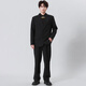 GOKU new Chinese style plate button suit suit for men Chinese style engagement wedding groom Chinese tunic dress Tang suit suit men black suit + shirt + pants 5XL recommended weight 190-200Jin Jin equals 0.5 kg