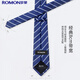 Romon tie men's business formal striped style versatile interview work wedding bow tie 8cm hand-made gift box