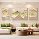 Meiyouchun Modern Light Luxury Living Room Decoration Painting Persimmon Ruyi Triptych High-end Meaning Mural New Sofa Background Wall Hanging Painting JD14715 Left and left 70*90 Middle 120*90 Crystal porcelain diamond-inlaid aluminum alloy gold frame