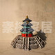 Beijing tourist attractions ornaments of Bird's Nest Water Cube Tsinghua Park Monument Architectural Model Children's Study Room Small Title-Cartoon Edition-Length 10cm