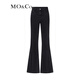MO&Co. Jeans, heavy duty cotton, distressed, washed, high-waisted, mid-line, mid-line, floor-length black jeans, Moanco Denim Black - Batch 2 S 26