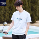 Camiseta de manga corta de primavera y verano de verano para niños ropa de algodón puro casual 2025 Nuevo estampado de moda para hombres versátiles HS1278 White L