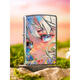 Zippo Leichter Windproof Zppo Kerosin leichter Geschenk Silber Flash Girl [eigenständig ölfrei] DY9902DK