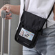 Potravel.Design Crossbody Passport Bag Rfid Antir-theft Bolsa de almacenamiento de almacenamiento Caso de protección de cuello Tarjeta de teléfono móvil Billetera Negro