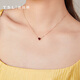 Xie Ruilin (TSL) 18K gold garnet necklace small heart series love clavicle chain women's gift 64820 K gold necklace