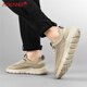 Aokang Herrenschuhe Leinwandschuhe vielseitige Schuhe Männer Mesh lässige Schuhe Männer Sand Farbe 40