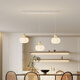 Pinju 2025 nueva lámpara de restaurante Spectrum Spectrum Eye Protection Chandeliers Modern Simple Pumpkin Lantern Guangdong Zhongshan Lámpara MTJ689-5 El disco se ha conectado a la aplicación Mijia (blanco)