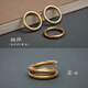 Anillo de latón puro anillo móvil anillo hebilla de metal universal enchufe colgante de disco u colgante anti-laga anti-la joya hecha a mano Patrón de dragón Estilo de diamante