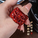 Mu silk Indian small-leaf red sandalwood thumb ring men's Pixiu thumb ring sandalwood mahogany carved handle piece stationery ring color gift Pixiu thumb ring (inner diameter is about 2.2*width 2.6cm