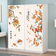 
New Chinese style persimmon and Ruyi door stickers Whole bed and breakfast wall stickers bathroom glass self-adhesive wardrobe decoration stickers Black MT-6629 Extra large