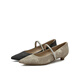 
Joy/peace Dong Jie's same Olive Martini 25 Spring New Chinese Cowhide Light Mouth Mary Jane Single Shoes 12603AQ5 Apricot Color 37