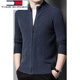 Tommy Shee Kelly Tommy Tommy Men's Men's Fall and Winter Cardigan tricot Cardigan Pull Cold de support Jacquard Veste de papa d'âge moyen Smoky Rain Camel 105 / M