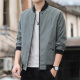 Nuevo uniforme de béisbol casual estadounidense para hombres en primavera y otoño, vestido, chaqueta piloto de color sólido, uniforme de motocicleta de otoño, K12109 Dark Green, XL Recomendación 125-140 Jin [Jin iguala 0.5 kg]