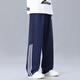 POUM American trendy brand pants men's autumn and winter loose sports straight-leg handsome wide-leg pants 8318 dark blue L