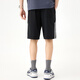 Kuaiyu 2023 Summer NUEVO Men's ajustados Mid-TouPing Side Webbing Pantalones de moda Logotipo impreso 13K1098 Negro M