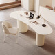 Xisizhe Medical Beauty Consultation Desk for Reception and Negotiation Beauty Salon Desk Home Modern Simple Internet Celebrity Light Luxurious Slate Desk Single Table Off-White Legs 120/60/75CM Pure White