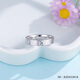Jibaolou PT950 platinum ring for men and women, couple style, screw pattern, rice-shaped fixed mouth platinum ring, size 12, 4.95g