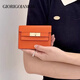 GIORIGOJAMOR light luxury bag women's card bag women's small and exquisite ultra-thin multi-card bags for women's birthday gifts for wife and girlfriend Elephant gray