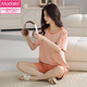Modal pajamas for women summer pure cotton shorts shorts thin sweet and cute solid color casual cotton women's home clothing set 9855 M
