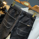 
Lee Bradbury original color jeans men's spring and autumn new elastic waist elastic Harlen trousers micro-strip slim-fitting small feet men's pants black [QBL6215] 33 suitable for [149-155Jin[Jin equals 0.5 kg] wear] 2 feet 6