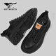 Septwolves men's shoes winter 2025 new business casual shoes men's thick-soled wear-resistant work shoes retro trendy casual leather shoes for men black 40