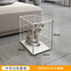 Cat Cage Home Super Large Free Space Cat Nest Dog Cage Puppy Cage Six Sides Portable Folding Pet Cage White 30*30*20cm 6Jin Jin equals about 0.5kg