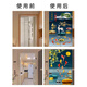 Beyzk Badezimmer Tür Vorhang Toilettenentür Vorhang moderner chinesischer Stil Jiuyu Bild Lotus Schlafzimmer Trennzeichen Vorhang Küche ohne schlagen N69 N694 Breite 90* Höhe 150 plus Stange Ganzes Stück (eins Ganzes