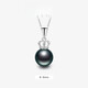 DL 1998 Fat Donglai same style black pearl pendant black forest 8-11mm strong light sea water Tahitian necklace 8-9mm Tahitian black pearl/silver