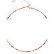 Fat Donglai's same style tourmaline necklace genuine natural rainbow beaded women's 925 silver clavicle chain first-class tourmaline necklace