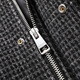 Sept vestes de loup collier masculin collier veste en laine d'hiver pour hommes en noir et blanc petit plaid en laine de vent de vent.