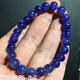 Muqin Natural Blue Tanzanite Bracelet Women's Tanzanite Sapphire Bracelet Pendant Necklace Sapphire Star Gemstone Plate Beads Collection Grade Ice Transparent Dark Blue 6.5mm With Certificate