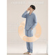 Langsha Pure Cotton Pajama для мужского весеннего и осеннего стиля 2025 Новые брюки с длинным рукавом большого размера набор домашней одежды набор летнего тонкого стиля 826 Вес 171-190JIN [Джин равняется 0,5 кг] 3XL