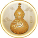 福宁公馆新中式圆形装饰画LED带灯玄关葫芦福字挂画吉祥感应背景墙壁画 吉祥如意1687 直径50cm遥控接电源 黑色铝合金框