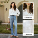 Olrain French White Shirt Women's Versatile Design Double-couche en dentelle de trajet en dentelle blanche S