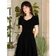 Messbeth Black Evening Kleid Französisch Wildleder High-End-Kunstuntersuch