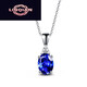 Lin light white diamond pendant with colored gemstones customized tanzanite necklace